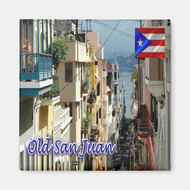 zPR018 PERTO RICO, Old San Juan, America, Fridge Magnet (Front)