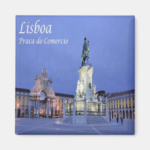 zPT016 LISBON Commerce Square, Portugal, Fridge Magnet