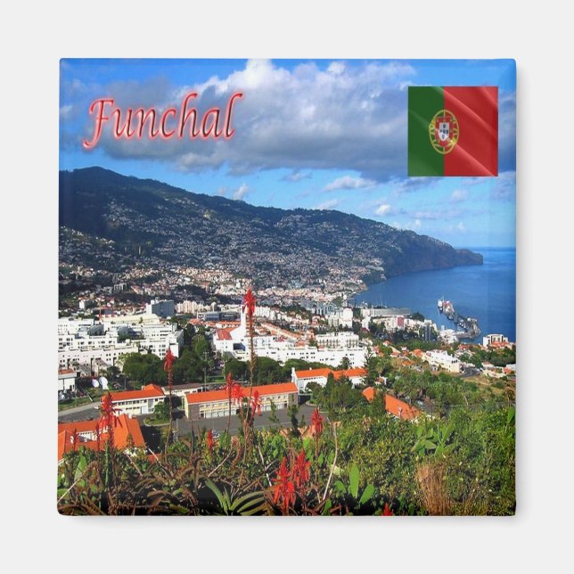 zPT022 FUNCHAL, Portugal, Europe, Fridge Magnet (Front)