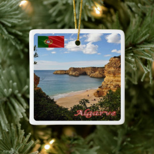 zPT027 ALGARVE Beach Marinha, Portugal, Ceramic Ornament