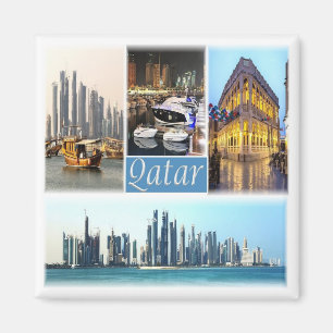 zQA003 mosaic of QATAR, Asia, Fridge Magnet
