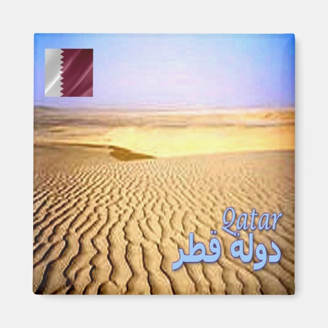 zQA008 desert in QATAR, Asia, Fridge Magnet (Front)
