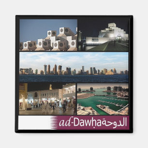 zQA010 mosaic of DOHA, Qatar, Asia, Fridge Magnet