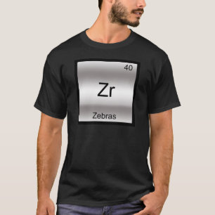 Zr - T-shirt Zèbres Symbole de Chimie Drôle