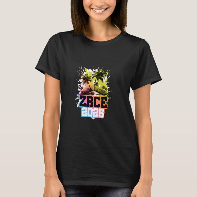 Zrce 2025 Croatia Colourful  Team Vacation T-Shirt (Front)