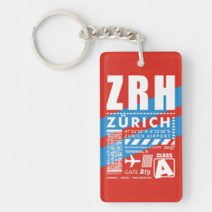 ZRH Zurich Airport Keychain