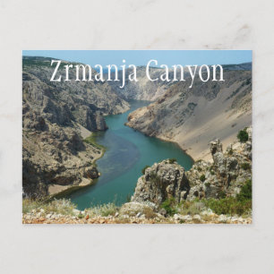 Zrmanja Canyon, Dalmatia, Croatia Postcard