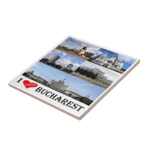 zRO010 BUCHAREST "I Love", Romania, Europe, Tile