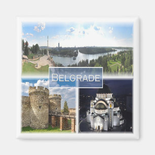 zRS004 BELGRADE, Serbia, Europe, Fridge Magnet