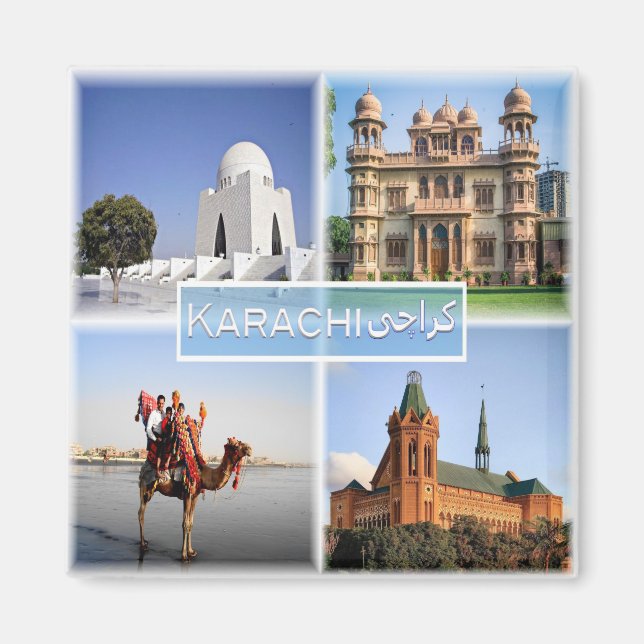 zSA007 KARACHI, Saudi Arabia, Asia, Fidge Magnet (Front)
