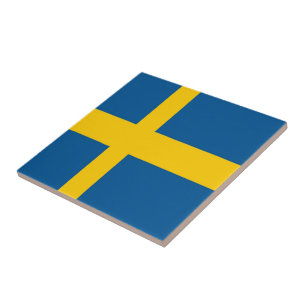 zSE001 SWEDISH FLAG SWEDEN, Tile