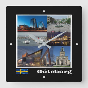 zSE004 GOTHENBURG, Sweden, Europe, Square Wall Clock
