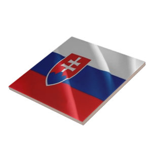 zSK002 SLOVAK waving FLAG SLOVAKIA, Tile