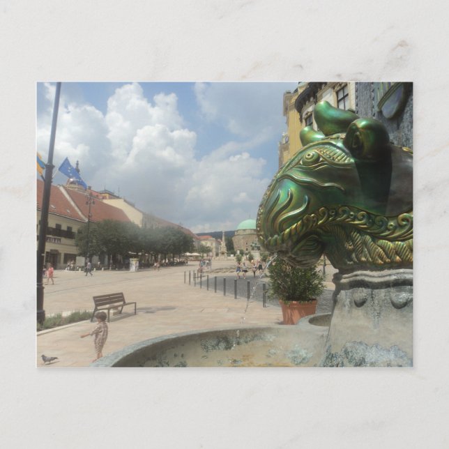 Zsolnay fountain postcard (Front)