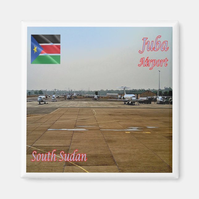 zSS003 SOUTH SUDAN, Juba Airport, Africa, Fridge Magnet (Front)
