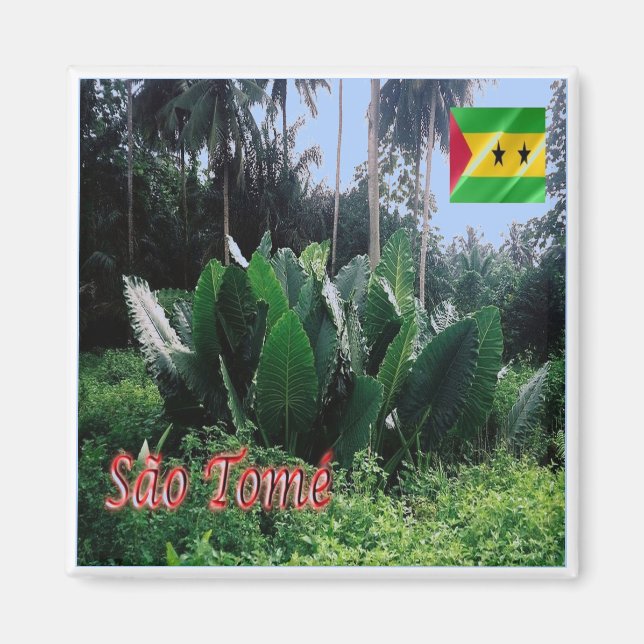 zST004 SAO TOME, Africa, Fridge Magnet (Front)