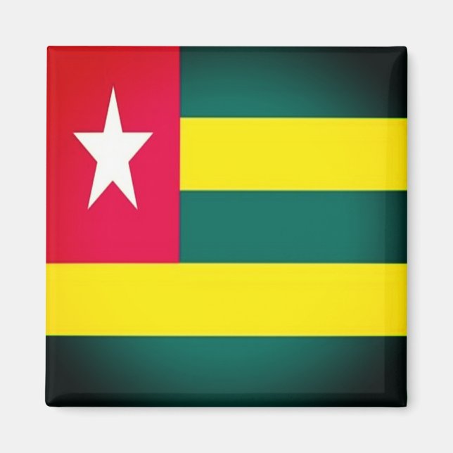 zTG001 TOGO Flag, Africa, Fridge Magnet (Front)