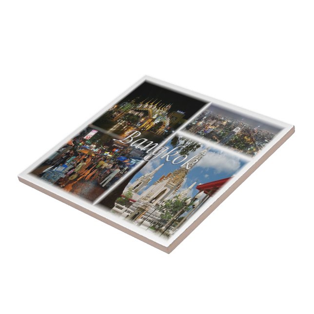 zTH008 mosaic of  BANGKOK, Thailand, Asia, Tile (Side)
