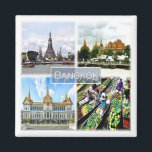 zTH009 collage of BANGKOK, Thailand, Asia, Fridge Magnet<br><div class="desc">Here you will find the souvenir of your vacation. This category contains fridge magnets of many locations in Asia. (zTH009 collage of BANGKOK, Thailand, Asia, fridge magnet). Amaze friends and relatives with the unique souvenirs from your great trip. Try us. #LeoPepeDesign - wat arun chao phraya river, grand palace floating...</div>