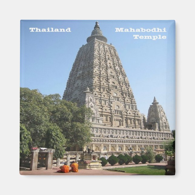 zTH019 Temple of MAHABODHI, Thailand, Asia, Fridge Magnet (Front)