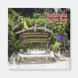 zTH023 MAYA BAY in Krabi coast, Thailand, Fridge Magnet