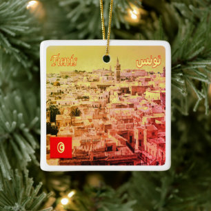zTN013 TUNIS, Tunisia, Africa, Ceramic Ornament