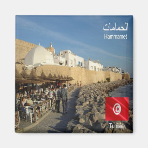zTN019 HAMMAMET EL-ḤAMMĀMĀT, Tunisia, Fridge Magnet