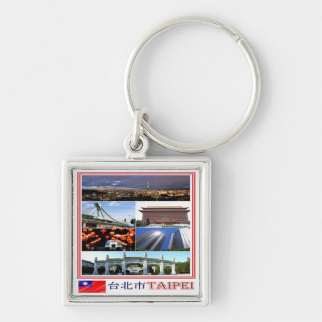 zTW009 TAIPEI, Mosaic, Taiwan Formosa, Keychain (Front)