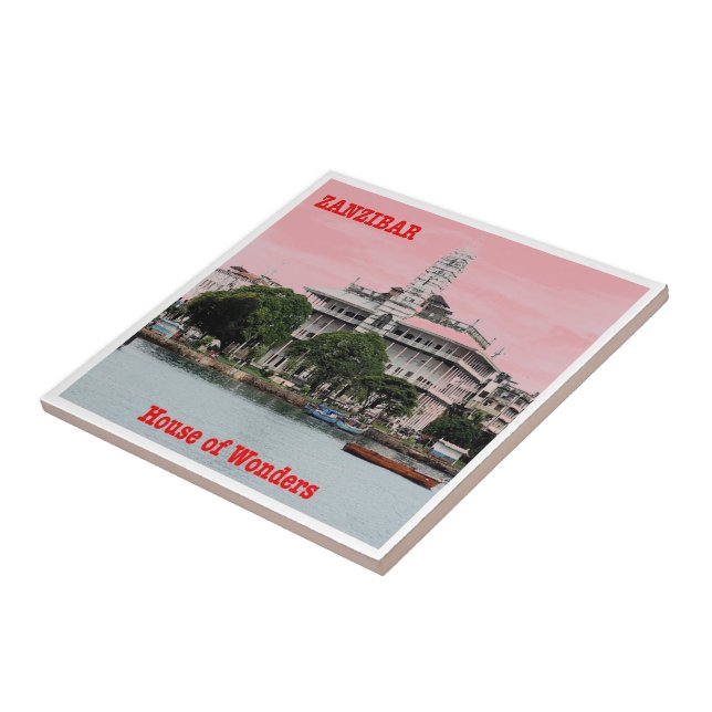 zTZ008 ZANZIBAR, House of Wonders, Tanzania, Tile (Side)