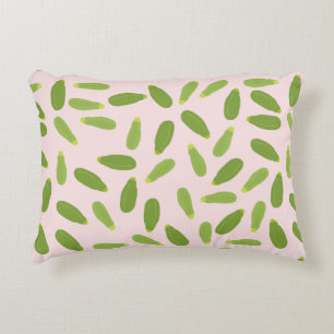 Zucchini Courgette Summer Squash Pattern Accent Pillow