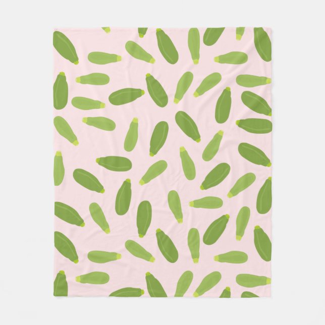 Zucchini Courgette Summer Squash Pattern Fleece Blanket (Front)