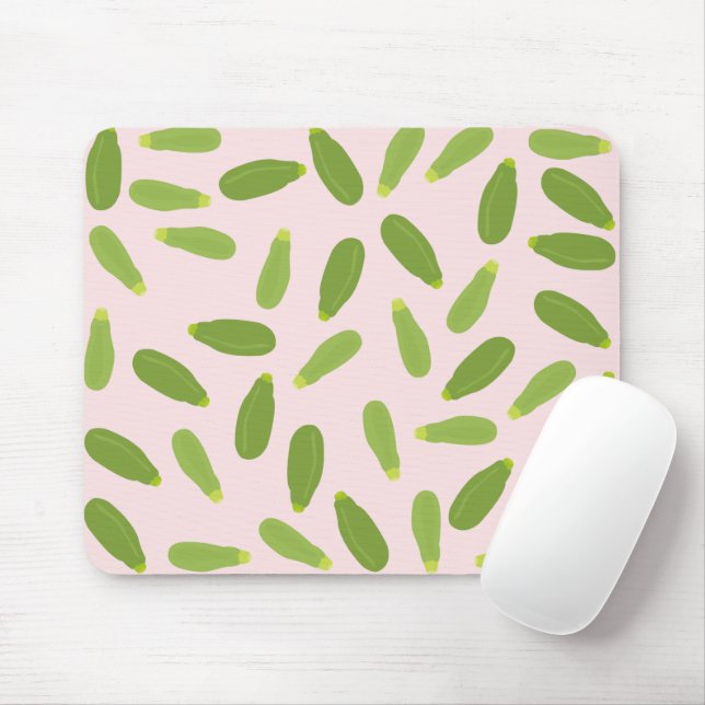 Zucchini Courgette Summer Squash Pattern Mouse Pad (With Mouse)