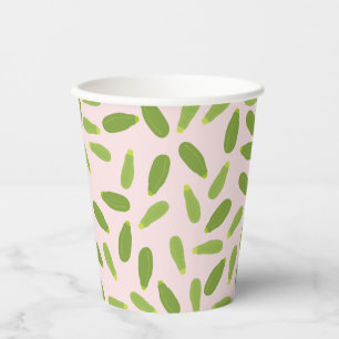 Zucchini Courgette Summer Squash Pattern Paper Cups