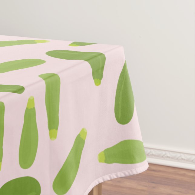 Zucchini Courgette Summer Squash Pattern Tablecloth (In Situ)