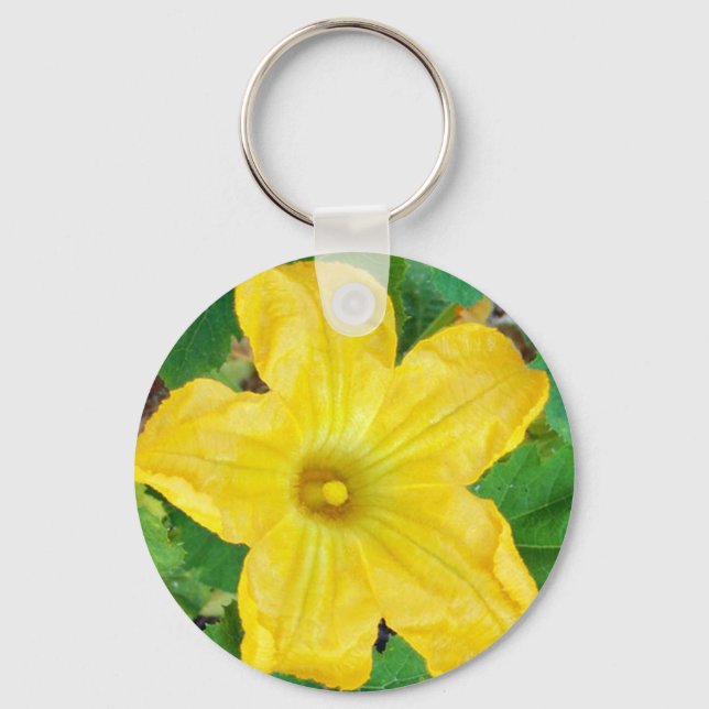Zucchini Flower Keychain (Front)