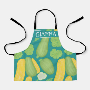Zucchini Pastel Colourful Personalized Pattern Apron