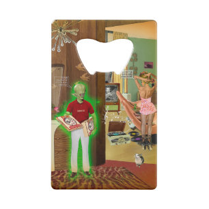 Zucchini Pizza Credit Card Bottle Opener