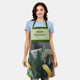 Zucchini Squash Gourds Vegetables Personalized Apron