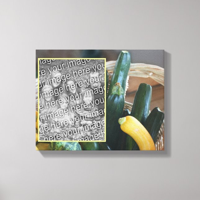 Zucchini Squash Vegetables Create Your Own Photo Canvas Print (Front)