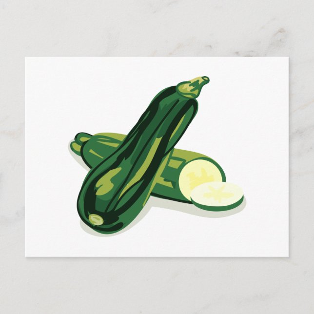 Zucchini Vegetable Postcard (Front)