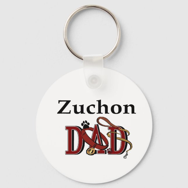 Zuchon Dad Gifts Keychain (Front)
