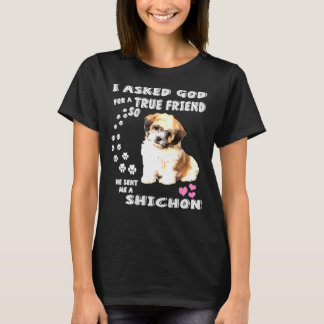 Zuchon Dog Mom Costume Shih Tzu Bichon Mix Pup Cut T-Shirt