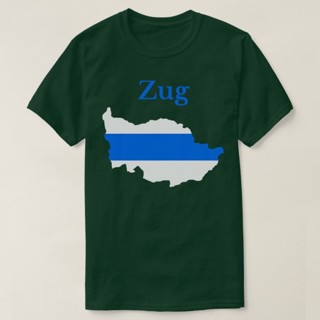 Zug Canton Map Flag Switzerland T-Shirt (Design Front)
