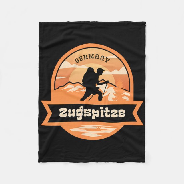 Zugspitze Climbing Germany Alps Mountains Tyrol Hi Fleece Blanket (Front)