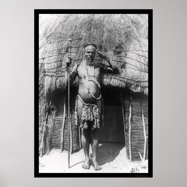 Zulu Chief South Africa 1897 Poster (Front)