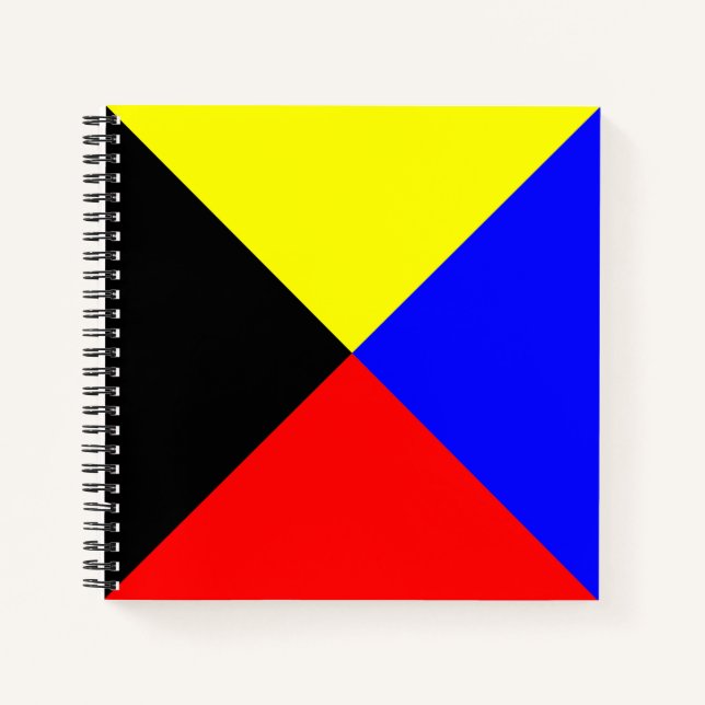 Zulu ICS Maritime Signal Flag Notebook (Front)