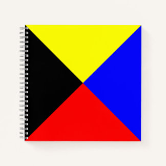 Zulu ICS Maritime Signal Flag Spiral Notebook
