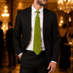 Zulu Monarch   Luxury African Black & Yellow  Tie