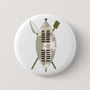 Zulu Schild buckler 2 Inch Round Button