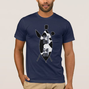 Zulu Shield Cow Hide Spear Knobkerrie South Africa T-Shirt